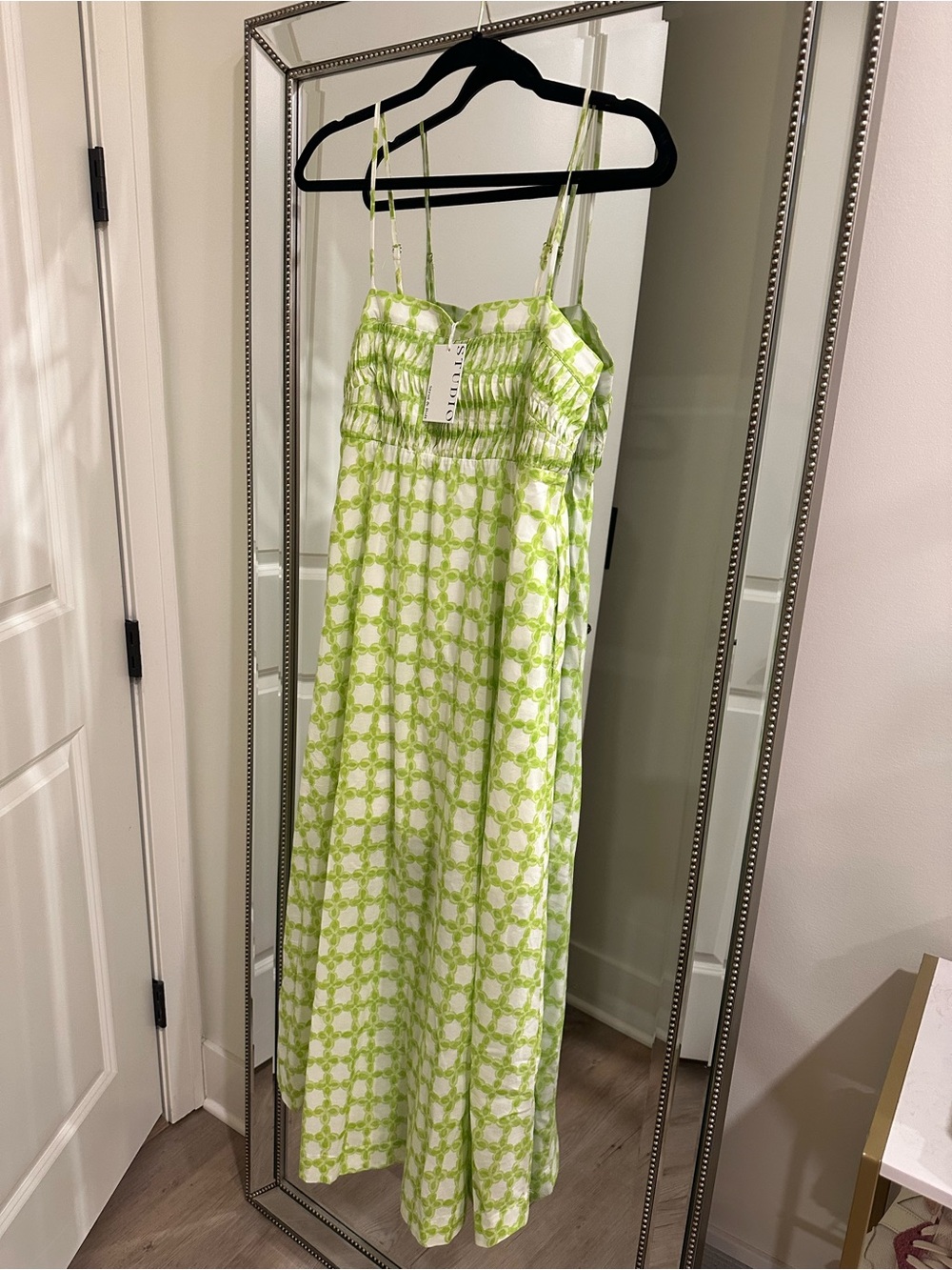 Studio Lime Green Gingham Maxi Dress - Picture 13 of 13